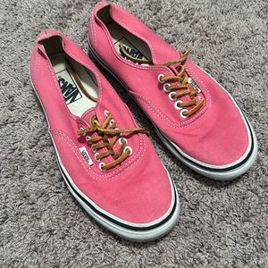 Salmon pink vans